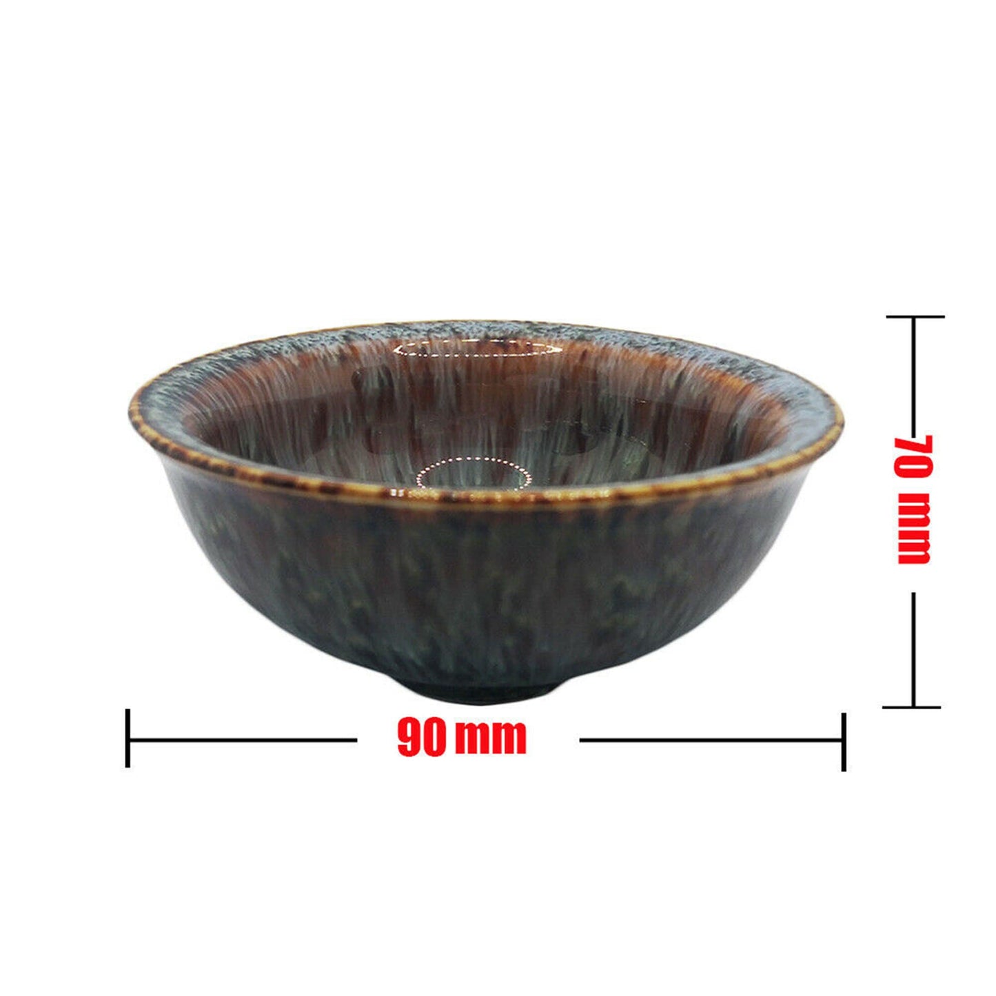 007-JianZhan Chinese Tea Cups  Handcrafted Tenmoku Tea Cup Ceramic Teacup Mug matcha Tenmoku bowl Crafts Collection|Father's Day Gift