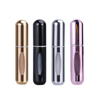 4PCS Mini Travel Perfume Atomizer Bottle Refillable Portable Spray Pump Case