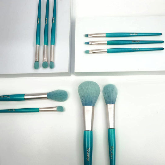 10PCS Makeup Brushes Face Eyeshadow Eye Brush With Carry Bag