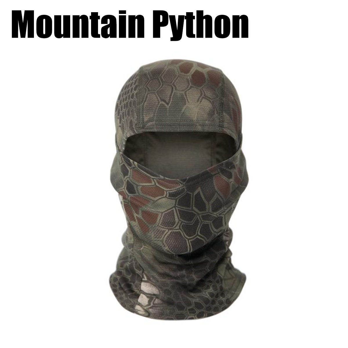 5PCS Python Pattern Balaclava Ski Mask Set - Windproof and Breathable, Unisex Size, for Men and Women, Hunting and Outdoor Activities