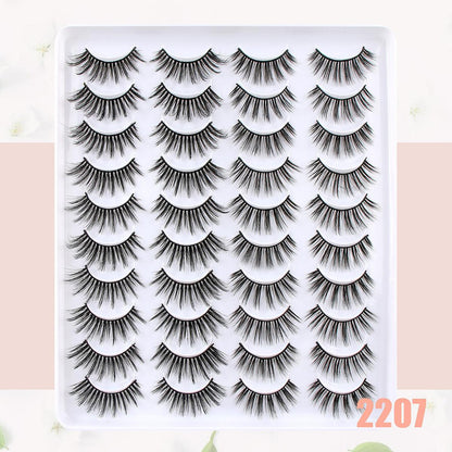 20 Pairs 3D False Eyelashes Black Soft Lashes