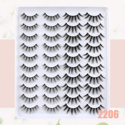 20 Pairs 3D False Eyelashes Black Soft Lashes