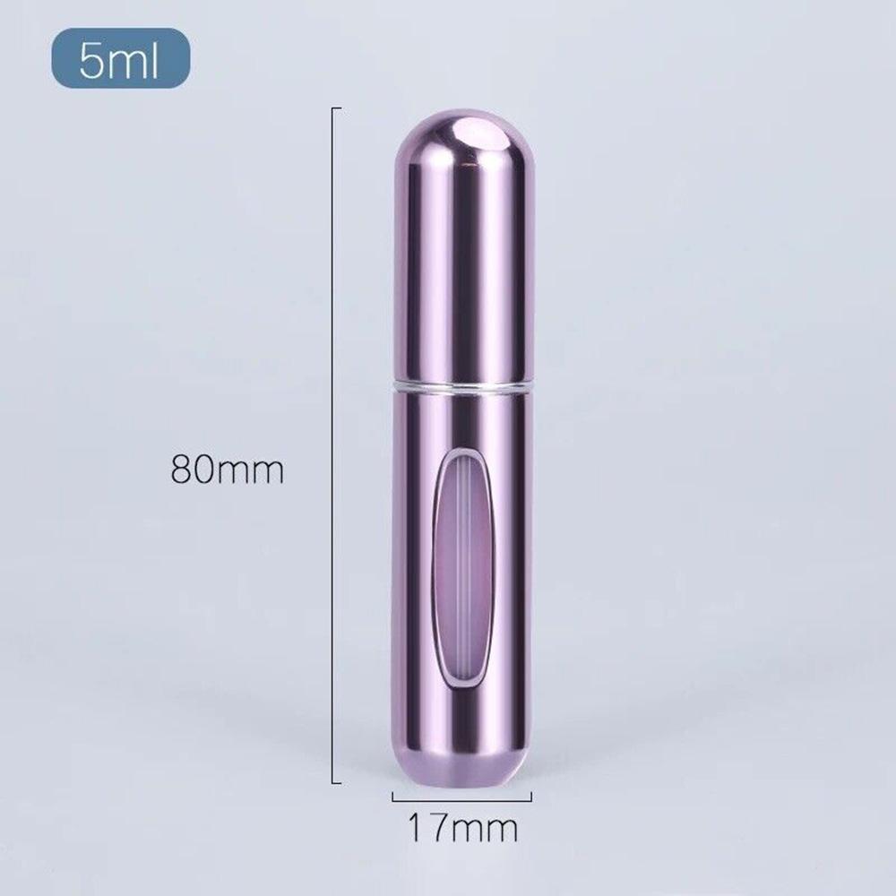 4PCS Mini Travel Perfume Atomizer Bottle Refillable Portable Spray Pump Case