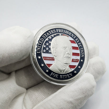 2PCS Joe Biden Coins Commemorative Souvenir Challenge Coin New Silver/Gold Set