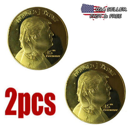 2PCS Trump President Coin Keep America Great Commemorative Challenge Coins 2020