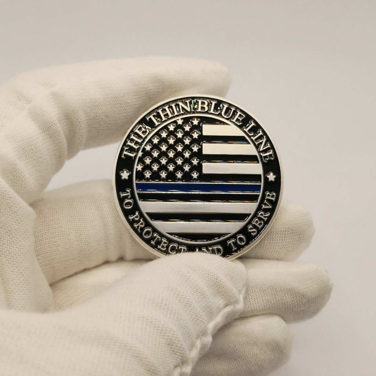 5PCS Police Officer Challenge Coin Law Enforcement Collectible Blue Lives Coins