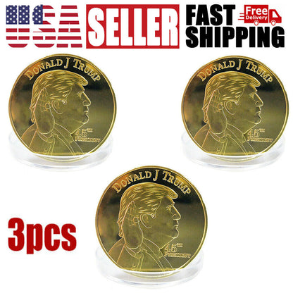 3PCS Trump President Coin Keep America Great Commemorative Challenge Coins 2020