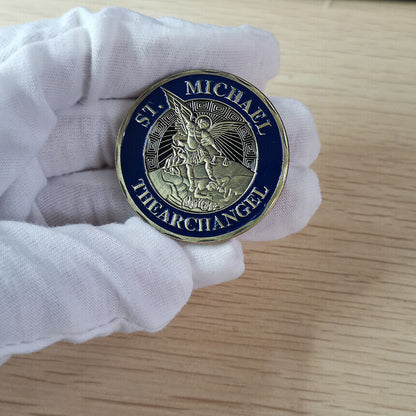 St Michael Police Officer Badge Challenge Coin Honor Our Fallen Officers Coins