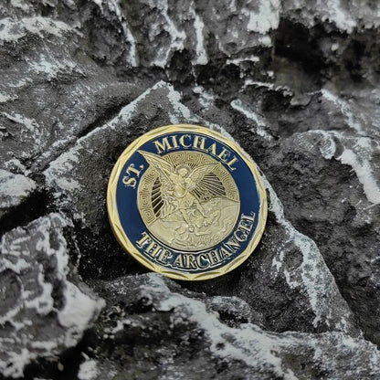 St Michael Police Officer Badge Coin Honor Our Fallen Officers Collectible Coins