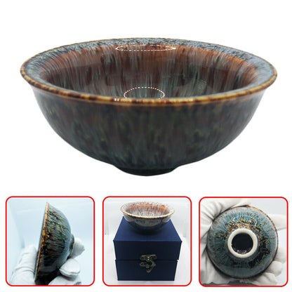 007-JianZhan Chinese Tea Cups  Handcrafted Tenmoku Tea Cup Ceramic Teacup Mug matcha Tenmoku bowl Crafts Collection|Father's Day Gift