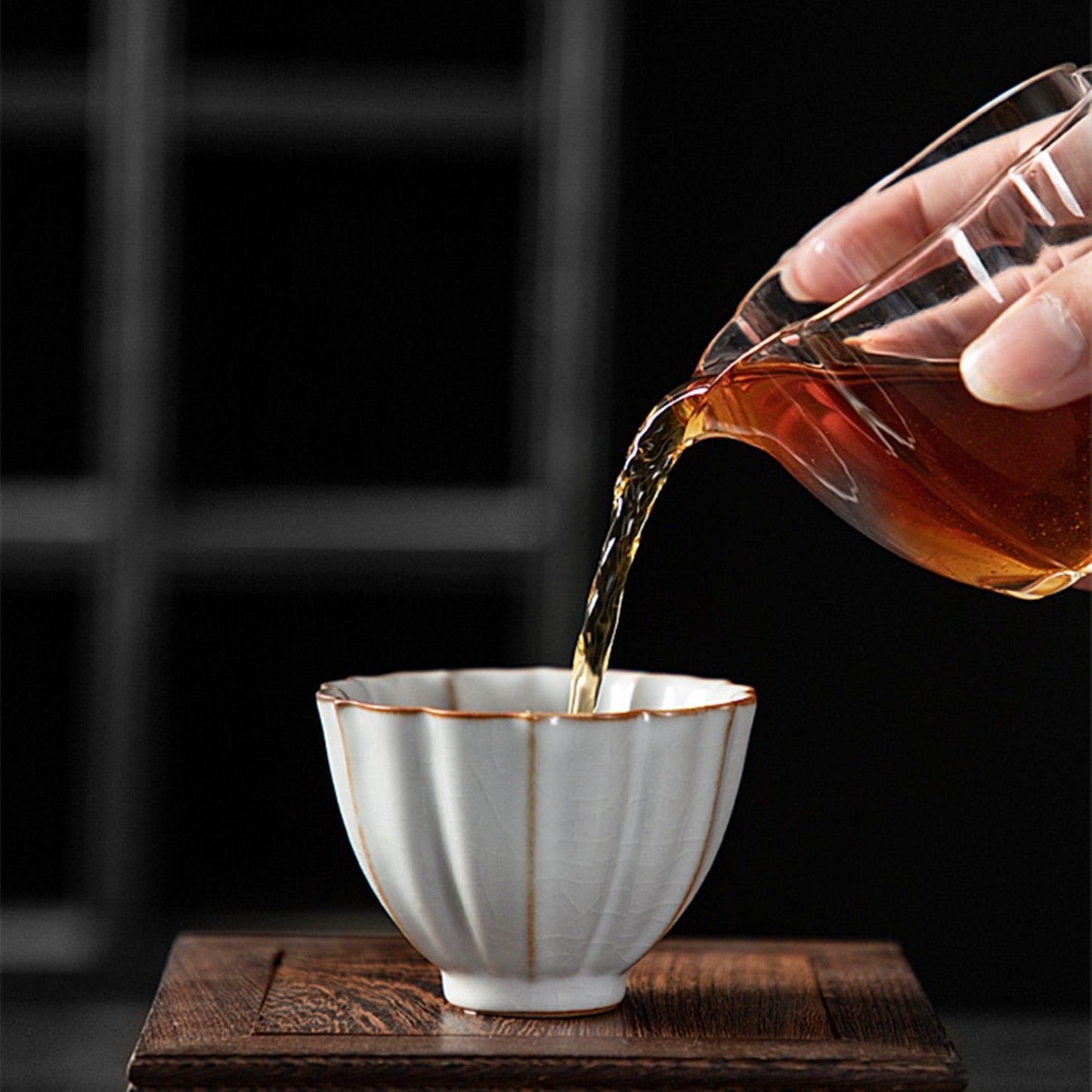 Handmade Ceramic Teacup- Ru Kiln Master Cup- Kung Fu Tea Set -Tea Cups 95ML-Christmas Gifts-Gift for Tea Lovers