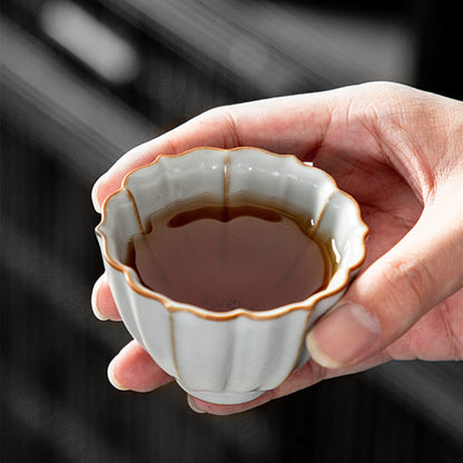 Handmade Ceramic Teacup- Ru Kiln Master Cup- Kung Fu Tea Set -Tea Cups 95ML-Christmas Gifts-Gift for Tea Lovers