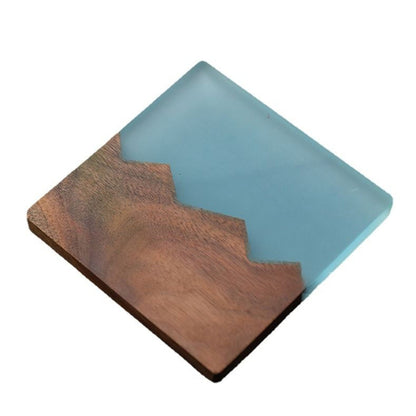 Handmade Epoxy Resin Coasters   - Walnut Beech Wood Resin Coasters - Tea Cup Insulation Coasters - Tea Coasters |Gifts for Him Active