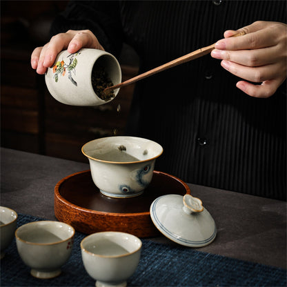Japanese Portable Tea Container Storage Tea Coffee Food Handmade Ceramic Tea Jar - Ceramic Jars With Lid - 50g Mini Storage Cans