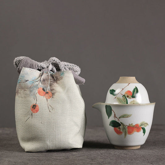 Ceramic Tea Sets- Teapots With 2 Cups- Kung Fu Tea Sets -Travel Tea Set With Storage Bag -Tea Gifts
