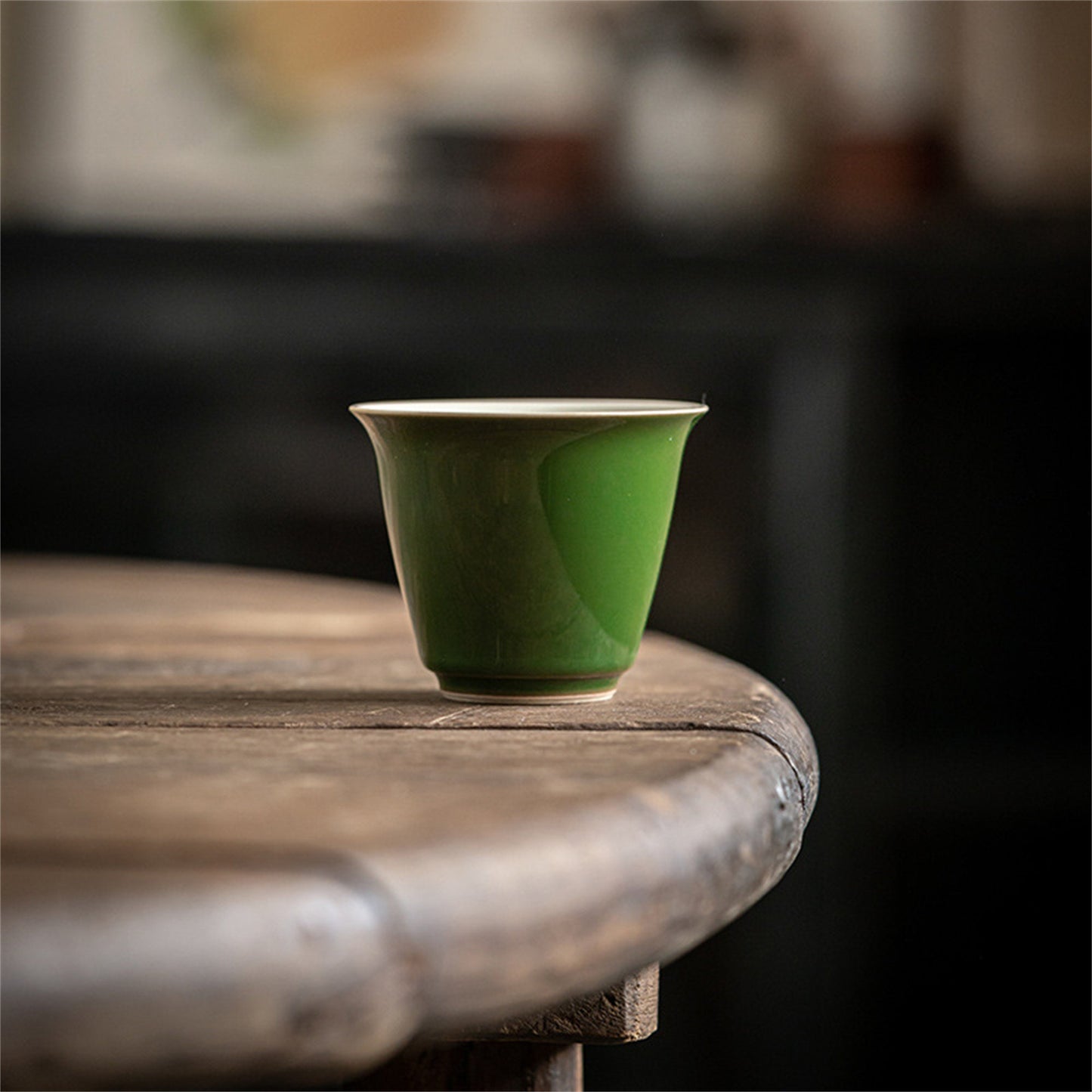 Green Ceramic Teacup Chinese Kung Fu Cup 40ml