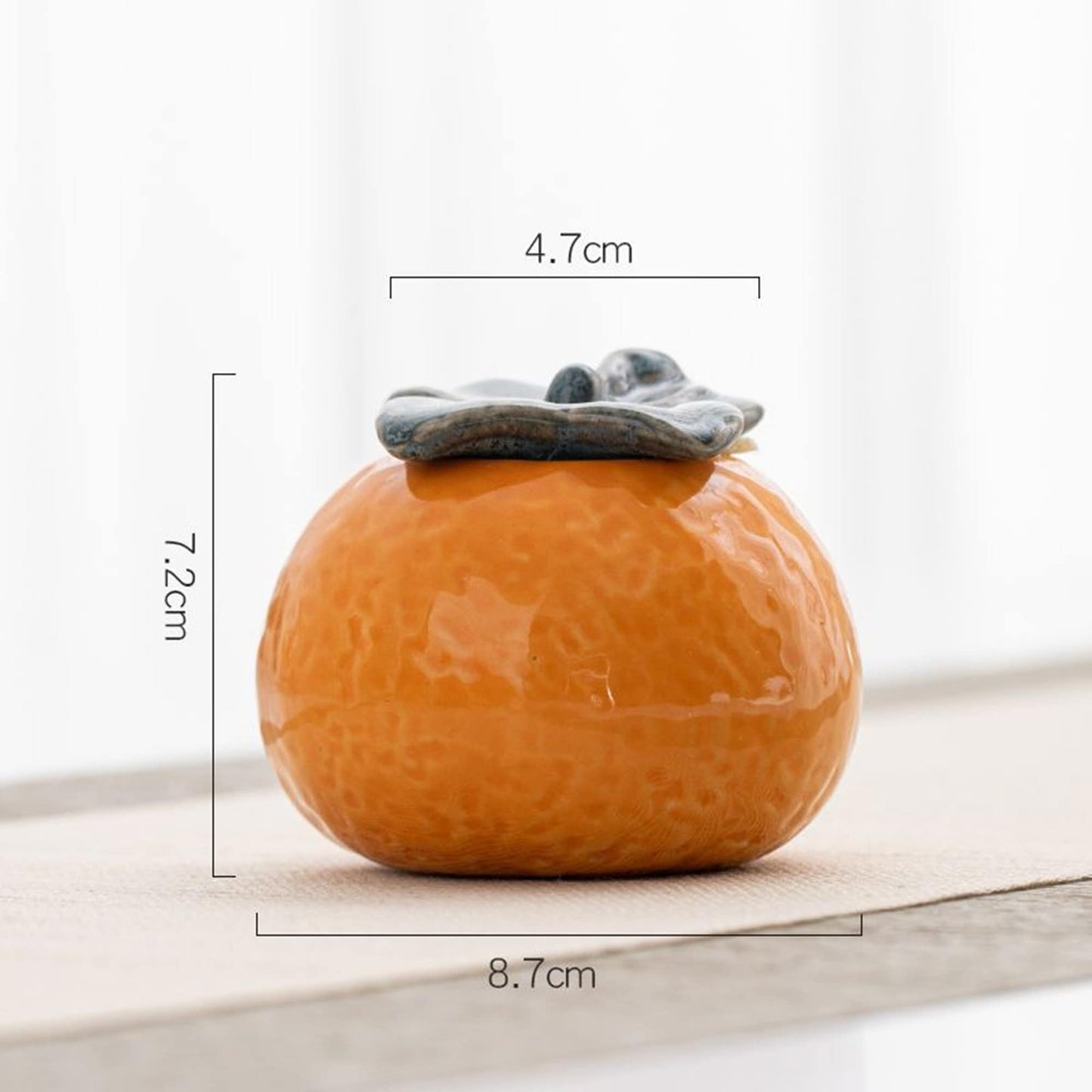 Orange Ceramic Tea/Coffee Container Cans- Loose Tea Canister Container |  Storage Jars with Airtight Lid for Tea Leaf Sugar and coffee