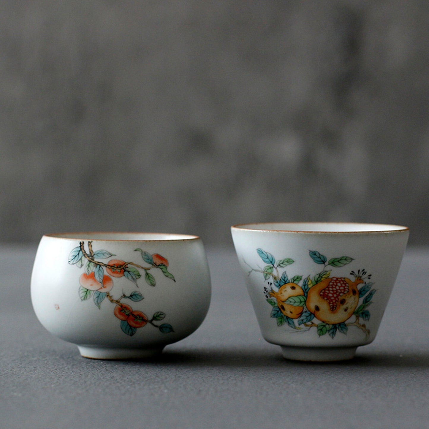 Ceramic Teacup Sets of 5  Kung Fu Tea Cup 120ML/100ML-Tea Cups and Sets Chinese Tea Set Gongfu Teaware