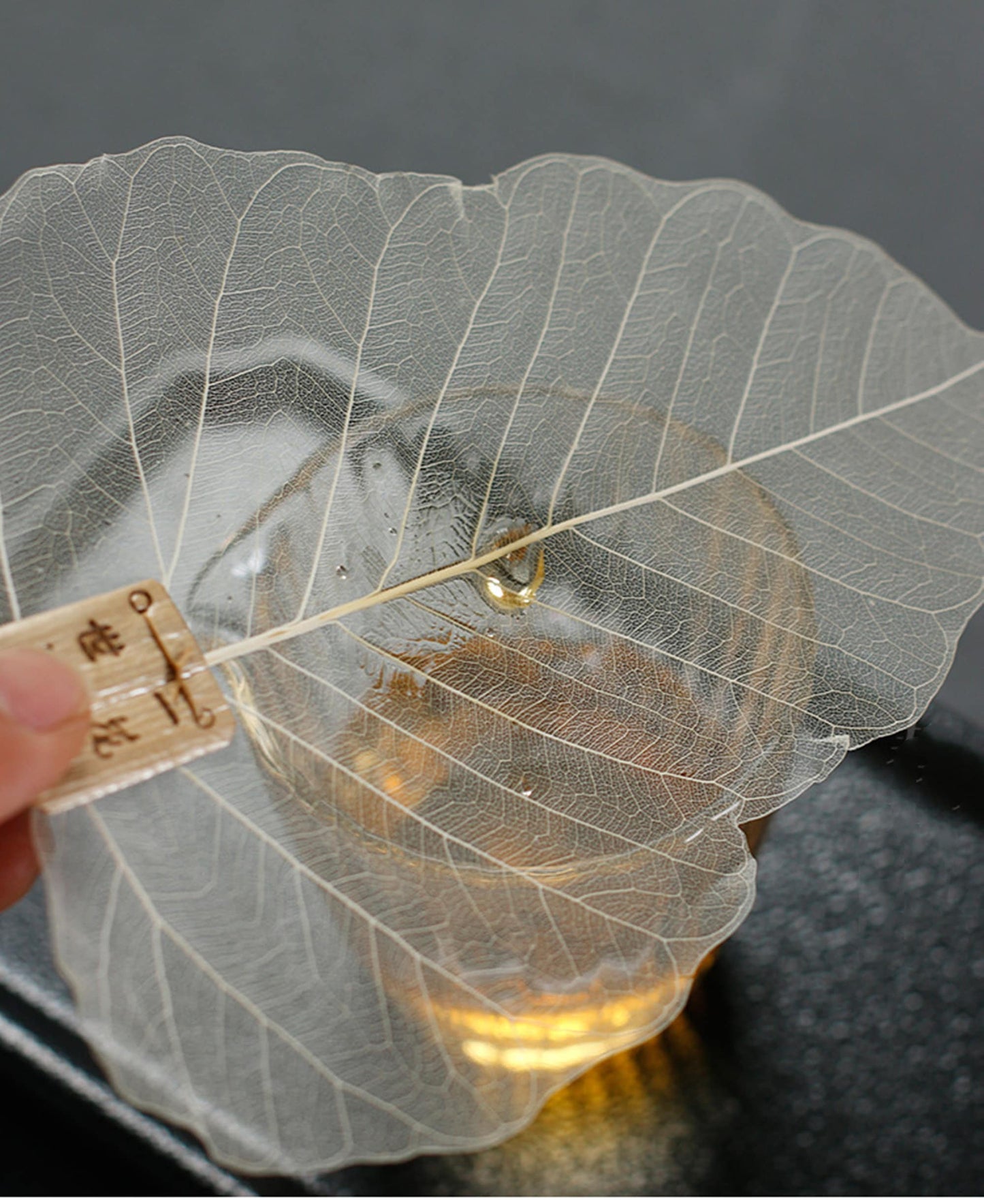 Natural Linden Bodhi Leaf Tea Strainers -Leaf Creative Tea Colanders - Tea Filtering- Kongfu Tea Ceremony Accessories -Bookmark